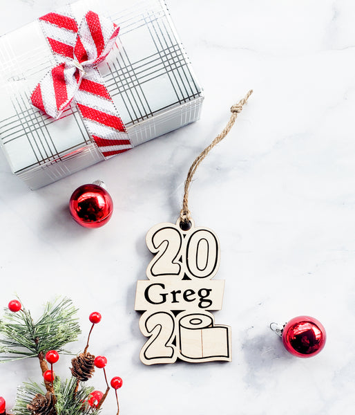 Personalized 2020 Toilet Paper Ornament