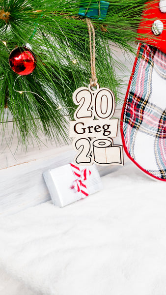 Personalized 2020 Toilet Paper Ornament