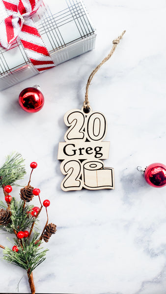 Personalized 2020 Toilet Paper Ornament