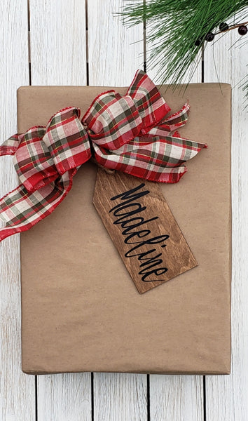 Wooden Personalized Gift and Stocking Tags