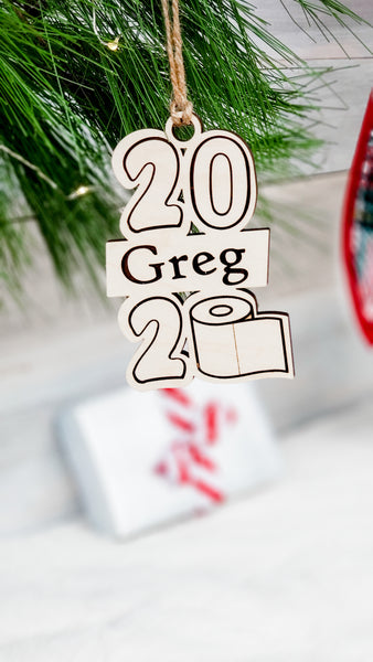 Personalized 2020 Toilet Paper Ornament